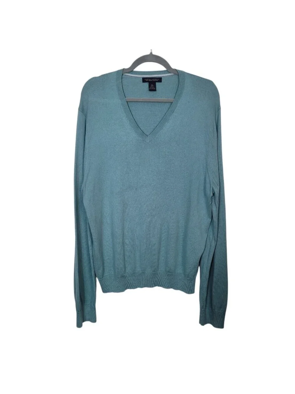 Banana Republic Silk Cotton Cashmere Blend V Neck Sweater Lightweight Spring XL